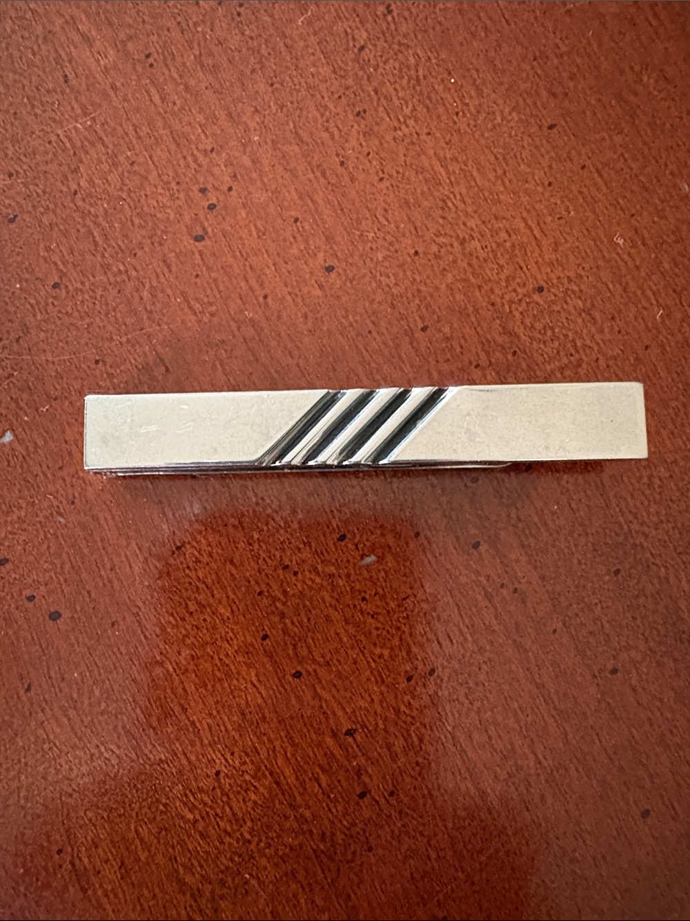 Vintage Swank Tie Bar Silver-tone